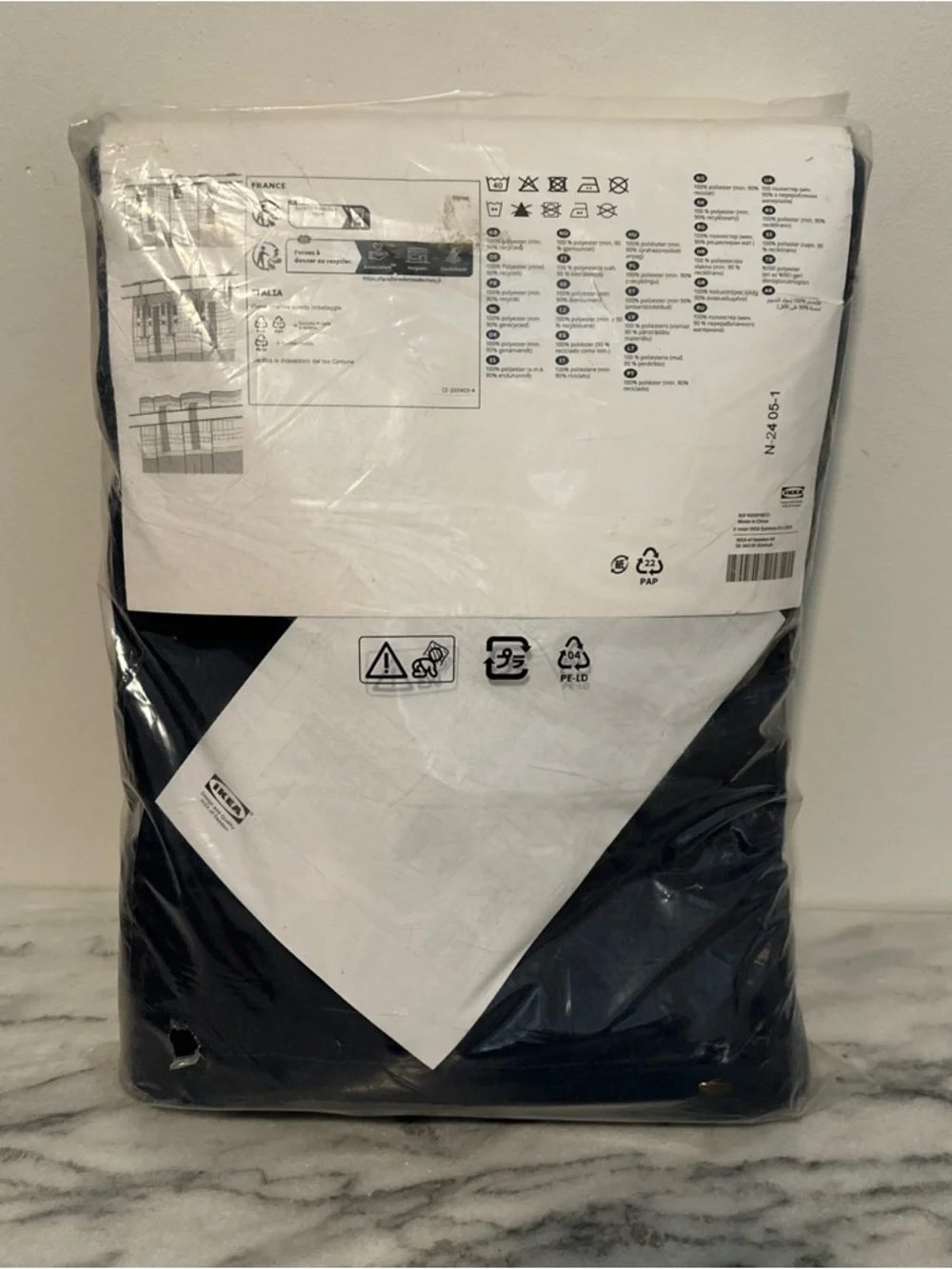 BLÅHUVA Blue Curtain Panel - Solid blue set of 2 panels NEW NIP